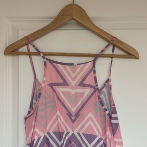 Sabo Skirt - Geometric Fun Mini Sleeveless Dress - Size XS